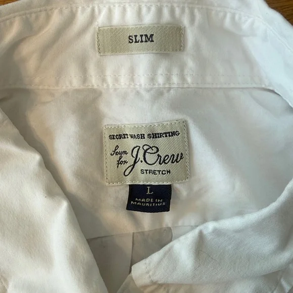 J. Crew Stretch Slim Fit White Button Down Shirt - Picture 2 of 8
